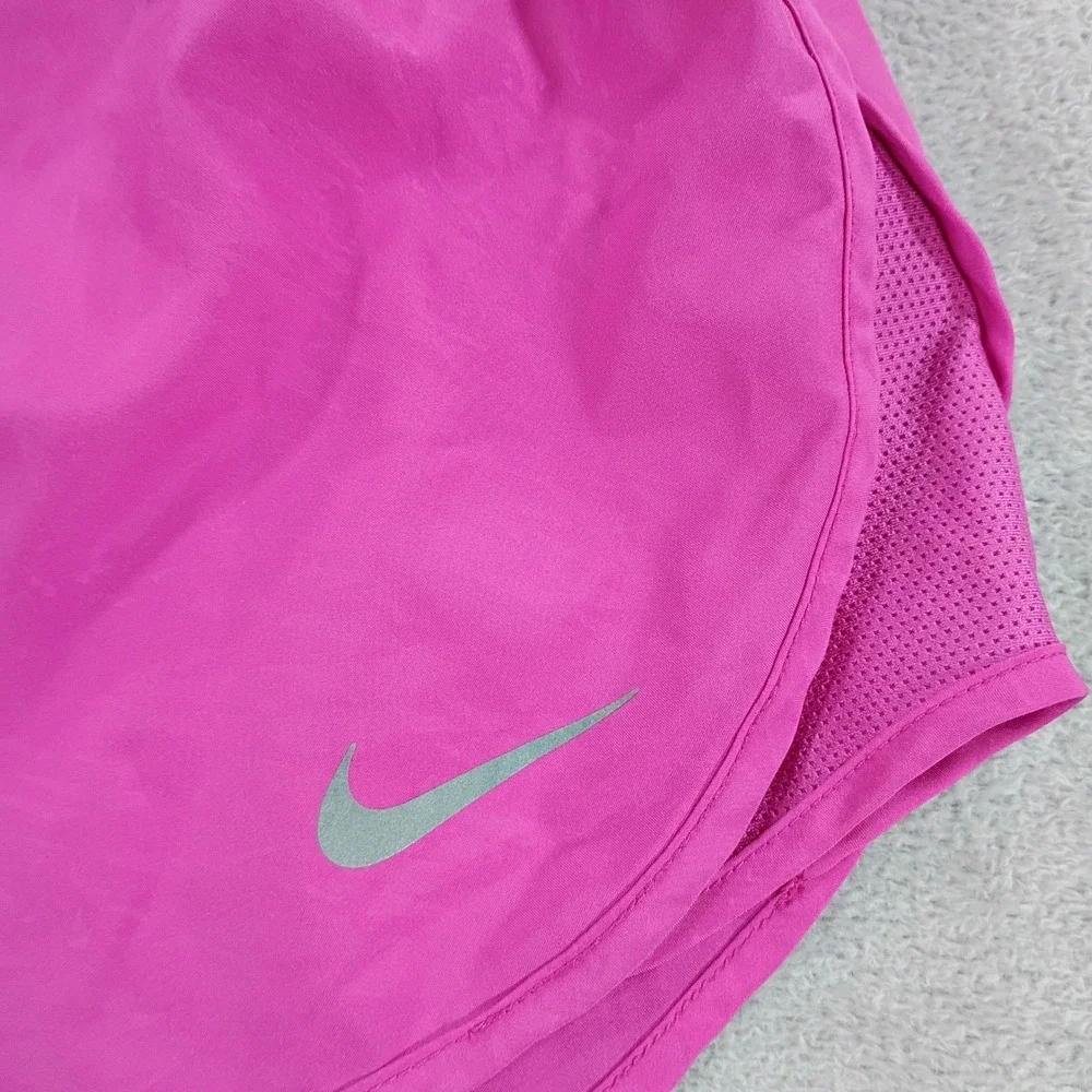 Nike Womens Dri-FIT Running Shorts Pink Medium Mesh Side Panels